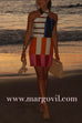 Criss Cross Halter Backless Color Block Mini Dress