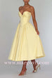 Margovil Strapless Bow Front Corset Swing Midi Dress