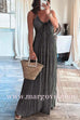 Margovil Halter Backless Tie Knot Printed Maxi Vacation Dress