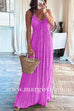 Margovil Halter Backless Tie Knot Printed Maxi Vacation Dress