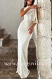Margovil Elegant Sleeveless Tie Shoulder Bodycon Maxi Dress