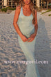 Margovil U Neck Sleeveless Sequin Bodycon Maxi Dress