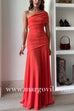 Off Shoulder Ruched Flare Maxi Dress