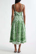 Strappy Backless Botanical Garden Print Maxi Dress
