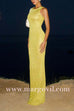 Margovil Round Neck Sleeveless Bodycon Glitter Maxi Party Dress