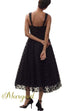 Margovil V Neck Polka Dot Mesh A-line Midi Cami Dress