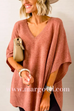 10 Colors V Neck Loose Fit Solid Poncho Sweater