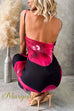 Open Back Sleeveless Floral Print Mesh Stretchy Maxi Dress