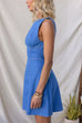Open Back Sleeveless Denim Mini Dress