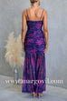 Spaghetti Strap Ruched Slit Floral Print Maxi Dress