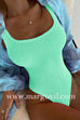 Margovil Low Back High Cut Crinkle One Piece Swimsuit