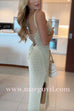 Backless Lace-up Side Slit Knit Maxi Cami Dress