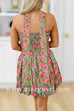 Margovil Strapless Floral Print Mini Dress with Scarf