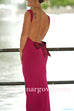 Margovil Sleeveless Bow Open Back Bodycon Maxi Dress