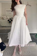 Margovil Cap Sleeves Open Back Waisted Swing Midi Dress
