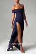 Margovil Off Shoulder High Slit Maxi Party Dress