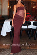 Margovil Tie Shoulder Cut Out Lace Splice Maxi Cami Dress