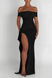 Margovil Off Shoulder High Slit Maxi Party Dress