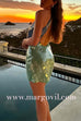Margovil Halter Cut Out Open Back Sequin Mini Dress