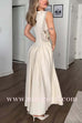 Margovil Elegant Square Neck Sleeveless Flowy Maxi Dress