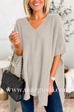 10 Colors V Neck Loose Fit Solid Poncho Sweater