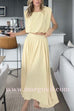 Elastic Waist A-line Flowy Maxi Skirt