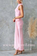 Mockneck Sleeveless Drape Front Maxi Dress