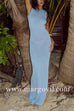 Margovil Sleeveless Open Back Glitter Bodycon Maxi Dress