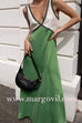 Margovil V Neck Color Block Sleeveless Maxi Swing Dress