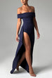 Margovil Off Shoulder High Slit Maxi Party Dress
