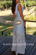 Margovil Sleeveless Bow Shoulder Flare Maxi Dress