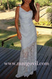 Margovil Sleeveless Bow Shoulder Flare Maxi Dress