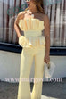 High Waist Pocketed Bell Bottom Pants