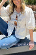 Puff Sleeves Tie Bow Front Peplum Top