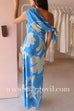 One Shoulder Tie Knot Printed Maxi Dress