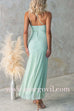 Margovil One Shoulder Slit Ruffle Mesh Maxi Dress