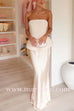 Elegant Waistband Satin Maxi Skirt