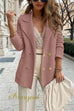 Margovil Double Breasted Textured Cardigan with Pockets