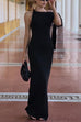 Margovil Elegant Sleeveless Tie Shoulder Bodycon Maxi Dress