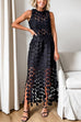 Margovil Elastic High Waist Hollow Out Boho Fringe Maxi Skirt