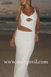 Margovil V Neck Adjustable Strap Cut Out Maxi Dress