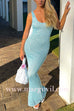 Margovil U Neck Sleeveless Sequin Bodycon Maxi Dress