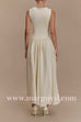 Margovil Elegant Square Neck Sleeveless Flowy Maxi Dress