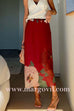 High Waist Floral Print Midi Skirt