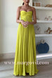Margovil Exquisite Strapless Pleated Maxi Party Dress