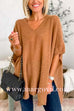 Chicest V Neck Loose Fit Solid Poncho Sweater