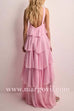 Margovil Sleeveless Open Back Ruffle Layered Maxi Dress