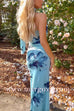 Margovil Strapless Floral Print Mesh Bodycon Maxi Dress
