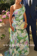 One Shoulder Ruched Floral Print Maxi Party Dress