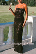 Margovil Strapless Lace Hollow Out Bodycon Maxi Dress